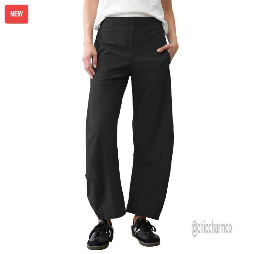 Wide Leg Barrel Pants Quick Dry Travel Palazzo Slacks With Pockets